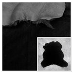 Merino Black : 12mm Ironed Wool 6x Piece Bundle with Nappalan Reverse (Ref-gh.eol) Bundle 592