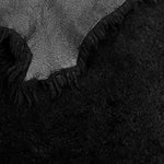 Sheepskin Black :14mm Curly Wool 7x Piece Bundle with  Nappalan Reverse (Ref-gh.eol) Bundle 594