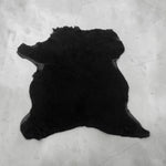 Merino Curly Black : 12mm Ironed Wool 9x Piece Bundle with Suede Reverse (Ref-gh.eol) Bundle 596