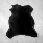 Merino Black : 12mm Ironed Wool 4x Piece Bundle with Nappalan Reverse (Ref-gh.eol) Bundle 603