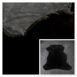 Merino Black : 12mm Ironed Wool 8x Piece Bundle with Suede Reverse (Ref-gh.eol) Bundle 604