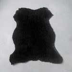 Merino Black : 12mm Curly Wool 4x Piece Bundle with Nappalan Reverse (Ref-gh.eol) Bundle 619