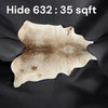 Natural Hair On Cow Hide : This Hide Is Perfect For Wall Hanging, Leather Rugs, Leather Upholstery & Leather Accessories. (Hide 632)