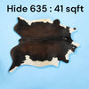 Natural Hair On Cow Hide : This Hide Is Perfect For Wall Hanging, Leather Rugs, Leather Upholstery & Leather Accessories. (Hide 635)