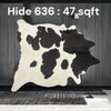 Natural Hair On Cow Hide : This Hide Is Perfect For Wall Hanging, Leather Rugs, Leather Upholstery & Leather Accessories. (Hide 636)