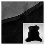 Merino Black : 12mm Ironed Wool 6x Piece Bundle with Nappalan Reverse (Ref-gh.eol) Bundle 637