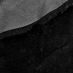 Merino Black : 12mm Ironed Wool 6x Piece Bundle with Nappalan Reverse (Ref-gh.eol) Bundle 637