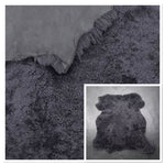 Small Merino Grey : 10mm Curly Wool 7x Piece Sheepskin Bundle with Suede Reverse (Ref-gh.eol) Bundle 641