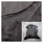 Merino Charcoal : 12mm Ironed Wool 4x Piece Bundle with Suede Reverse (Ref-gh.eol) Bundle 643
