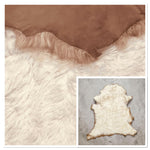 Wavy Cream Sheepskin : 5x Piece Shearling Bundle With Suede Reverse (Ref-gh.eol) Bundle 652
