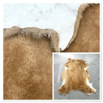 Tan Sheepskin :14mm Semi-Curly Wool 10x Piece Bundle with Suede Reverse (Ref-gh.eol) Bundle 653