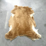 Tan Sheepskin :14mm Semi-Curly Wool 10x Piece Bundle with Suede Reverse (Ref-gh.eol) Bundle 653