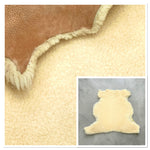 UK Sheepskin Cream :14mm Curly Wool 8x Piece Bundle with Suede Reverse (Ref-gh.eol) Bundle 656