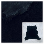 Merino Darkest-Blue : 10mm Curly Wool 6x Piece Bundle with Suede Reverse (Ref-gh.eol) Bundle 667