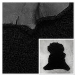Small Black Sheepskin  : 10mm Curly Wool 6x Piece Sheepskin Bundle with Nappalan Reverse (Ref-gh.eol) Bundle 677