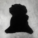 Small Black Sheepskin  : 10mm Curly Wool 6x Piece Sheepskin Bundle with Nappalan Reverse (Ref-gh.eol) Bundle 677