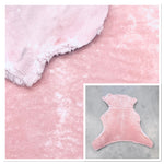 Merino Pink : 8mm Curly Wool 4x Piece Bundle with Suede Reverse (Ref-gh.eol) Bundle 678
