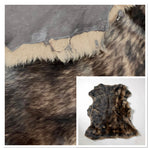 Tri-Colour Sheepskin : Longer Wool 6x Piece Bundle with Suede Reverse (Ref-gh.eol) Bundle 682