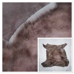 Wavy Patchy Non Matching Brown Sheepskin : 8x Piece Shearling Bundle With Suede Reverse (Ref-gh.eol) Bundle 695
