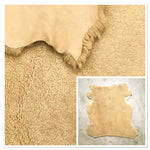 Merino Tan : 10mm Curly Wool 5x Piece Bundle with Nappalan Reverse (Ref-gh.eol) Bundle 701