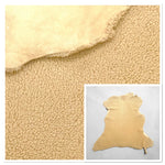 UK Sheepskin Tan :14mm Curly Wool 5x Piece Bundle with Suede Reverse (Ref-gh.eol) Bundle 705