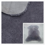 Merino Charcoal : 12mm Curly Wool 6x Piece Bundle with Suede Reverse (Ref-gh.eol) Bundle 711