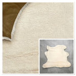 Curly Merino Cream : 12mm 4x Piece Sheepskin Bundle with Suede Reverse (Ref-gh.eol) Bundle 717