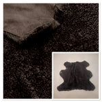 Merino Brown : 15mm Curly Wool 3x Piece Bundle with Suede Reverse (Ref-gh.eol) Bundle 718
