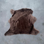 Merino Brown : 12mm Curly Wool 4x Piece Bundle with Suede Reverse (Ref-gh.eol) Bundle 719