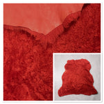 Red Merino : 10mm 4x Piece Curly Wool Sheepskin With Nappalan Reverse (Ref-gh.eol) Bundle 738