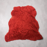 Red Merino : 10mm 4x Piece Curly Wool Sheepskin With Nappalan Reverse (Ref-gh.eol) Bundle 738