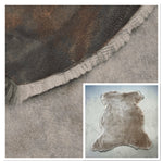 Aviator Sheepskin Taupe :15mm Ironed Wool 5x Piece Bundle with Distressed Nappalan Reverse (Ref-gh.eol) Bundle 754