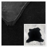 Merino Black : 14mm Curly Wool 8x Piece Bundle with Suede Reverse (Ref-gh.eol) Bundle 758