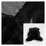 Merino Black B-Grade : 12mm Ironed Wool 6x Piece Bundle with Suede Reverse (Ref-gh.eol) Bundle 773