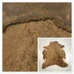Curly Sheepskin Brown 12mm : 8x Piece Sheepskin Bundle with Lightly Sprayed Distressed Nappalan Reverse (Ref-gh.eol) Bundle 787 x2