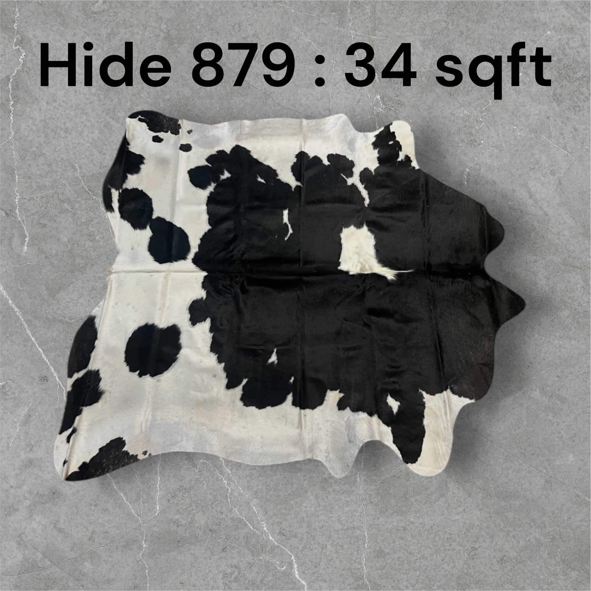 Natural Hair On Cow Hide : This Hide Is Perfect For Wall Hanging, Leather Rugs, Leather Upholstery & Leather Accessories. (Hide 879)