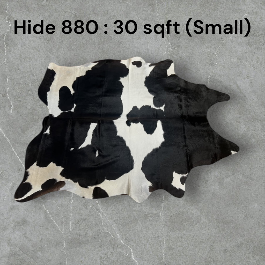 Natural Hair On Cow Hide : This Hide Is Perfect For Wall Hanging, Leather Rugs, Leather Upholstery & Leather Accessories. (Hide 880)