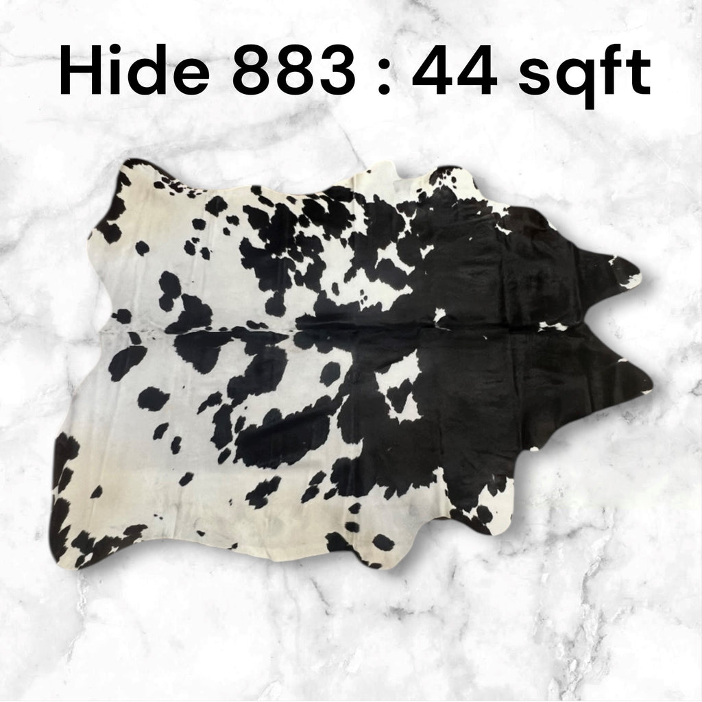 Natural Hair On Cow Hide : This Hide Is Perfect For Wall Hanging, Leather Rugs, Leather Upholstery & Leather Accessories. (Hide 883)