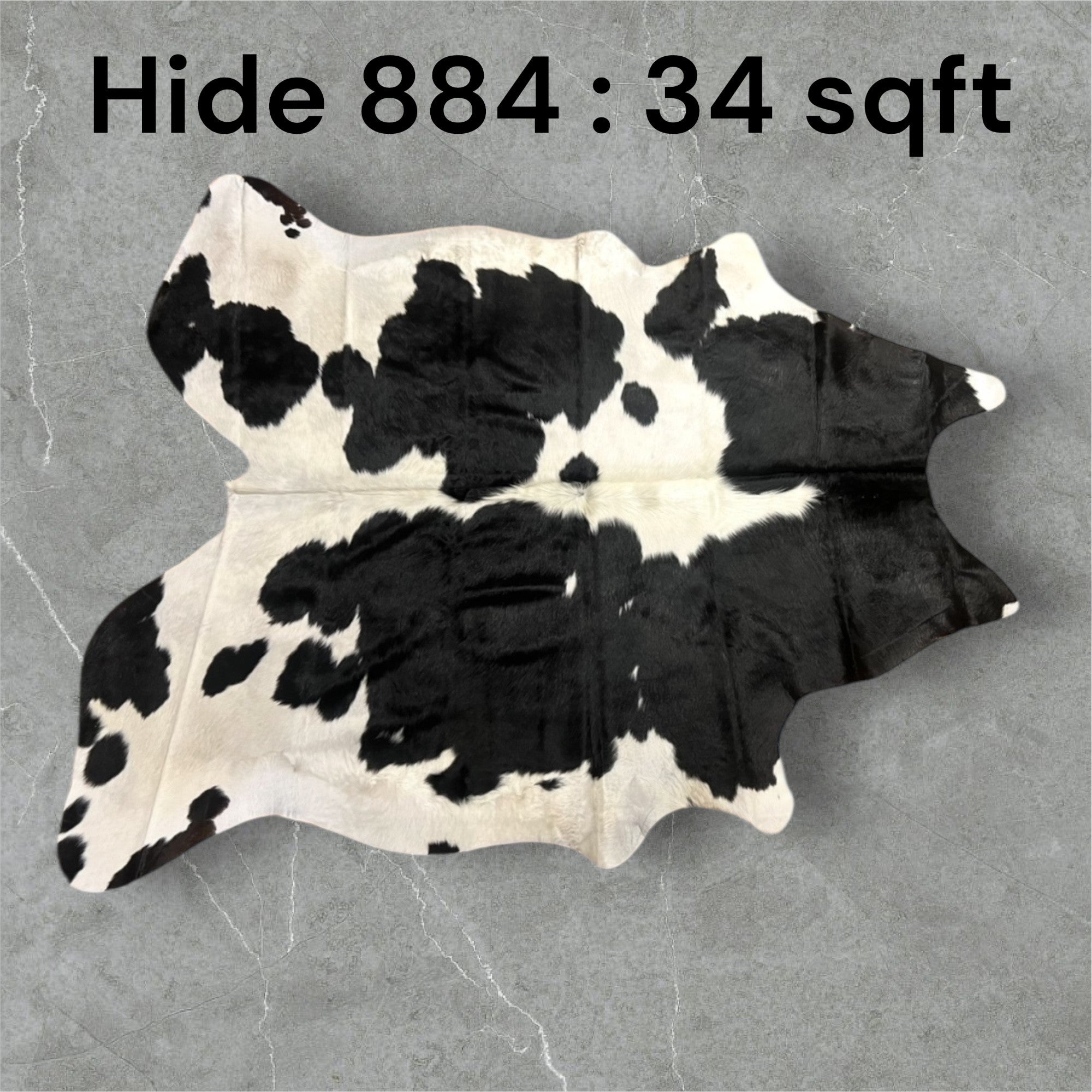 Natural Hair On Cow Hide : This Hide Is Perfect For Wall Hanging, Leather Rugs, Leather Upholstery & Leather Accessories. (Hide 884)