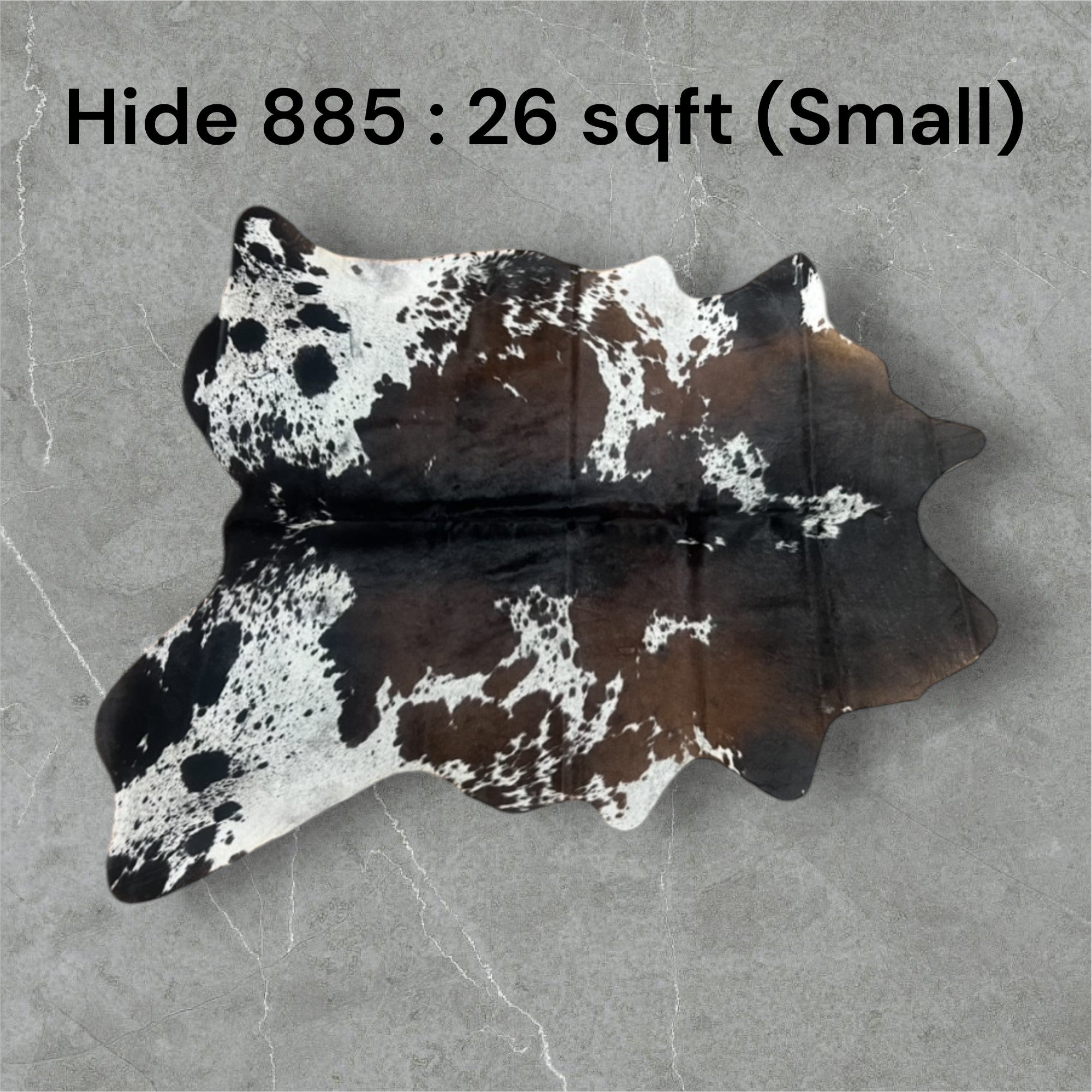 Natural Hair On Cow Hide : This Hide Is Perfect For Wall Hanging, Leather Rugs, Leather Upholstery & Leather Accessories. (Hide 885)