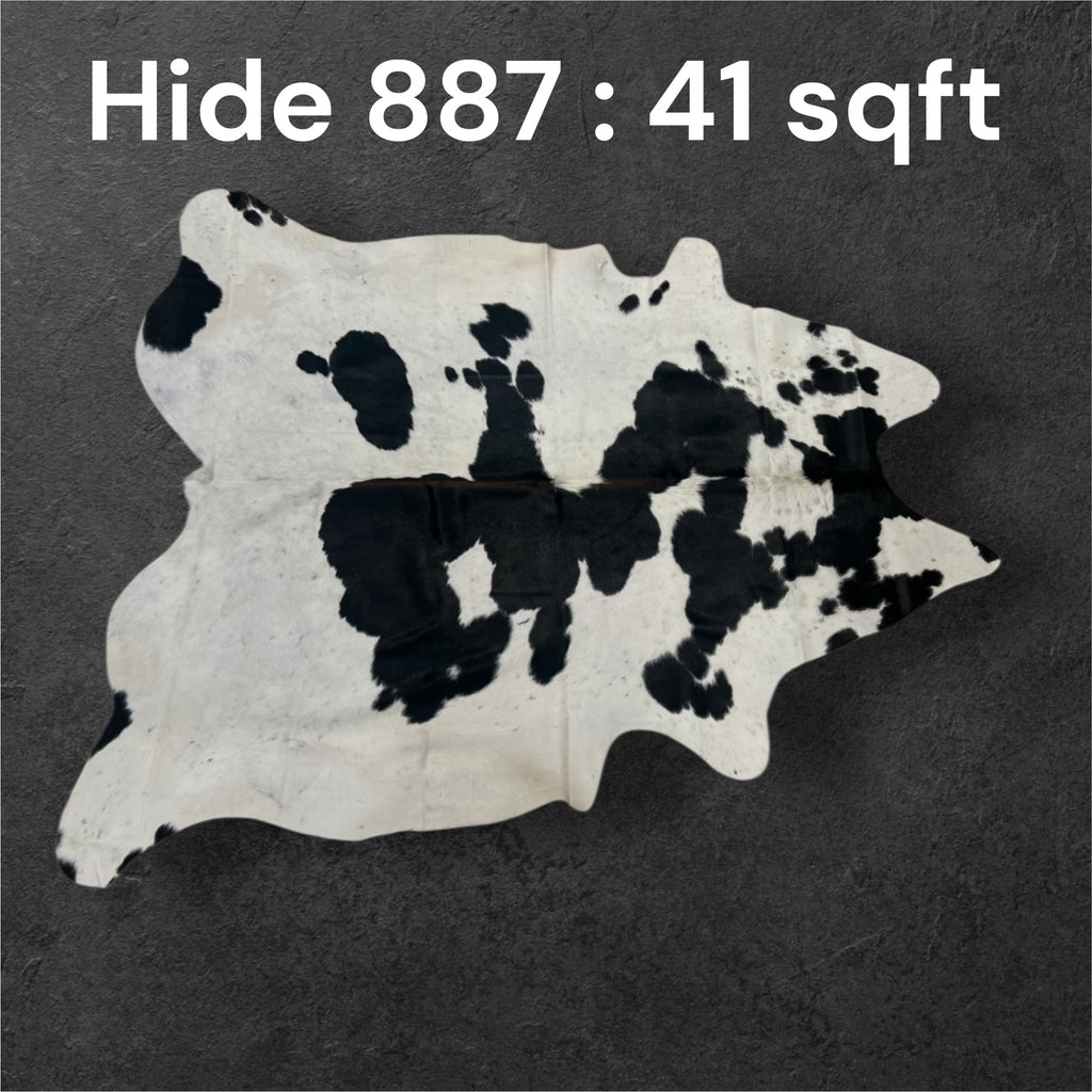 Natural Hair On Cow Hide : This Hide Is Perfect For Wall Hanging, Leather Rugs, Leather Upholstery & Leather Accessories. (Hide 887)