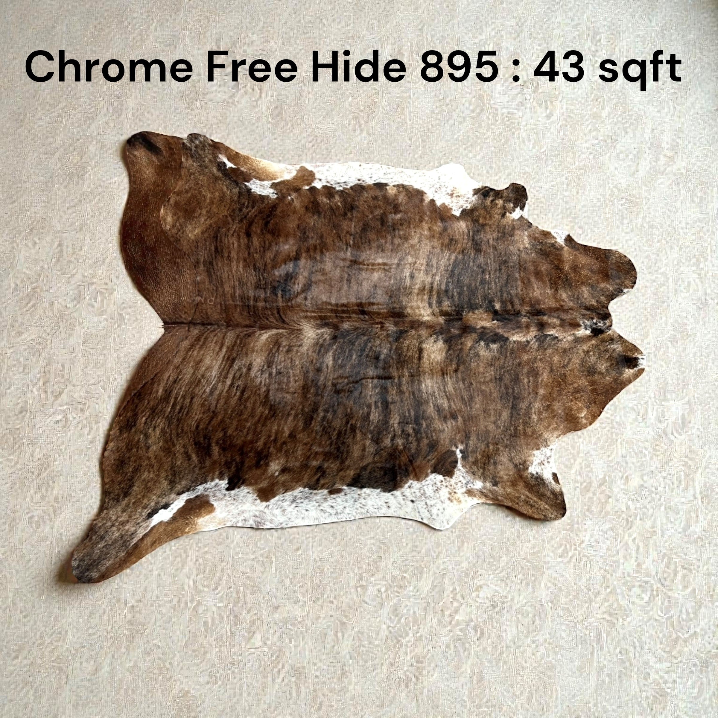 Natural Hair On Cow Hide : This Hide Is Perfect For Wall Hanging, Leather Rugs, Leather Upholstery & Leather Accessories. (Hide 895)
