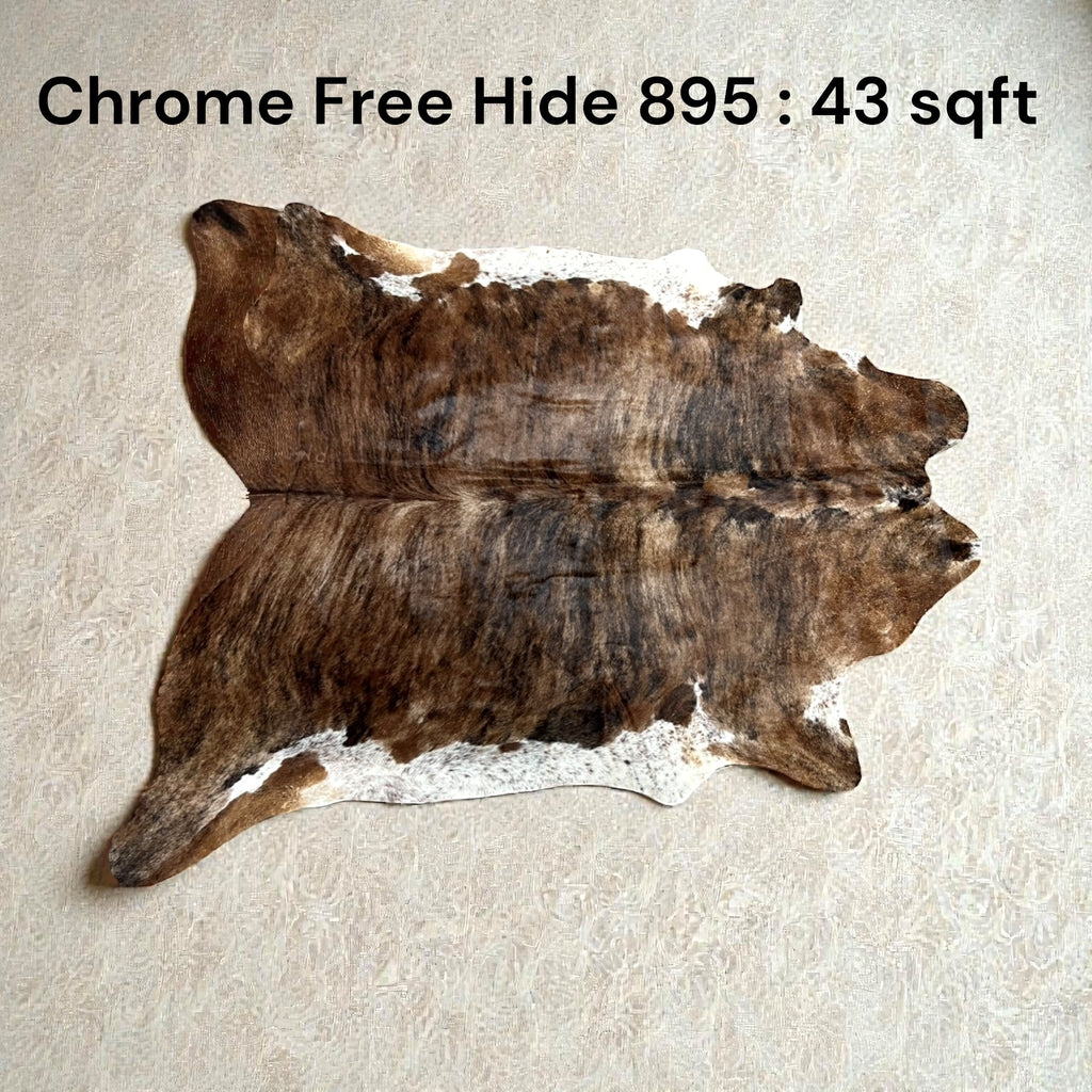Natural Hair On Cow Hide : This Hide Is Perfect For Wall Hanging, Leather Rugs, Leather Upholstery & Leather Accessories. (Hide 895)