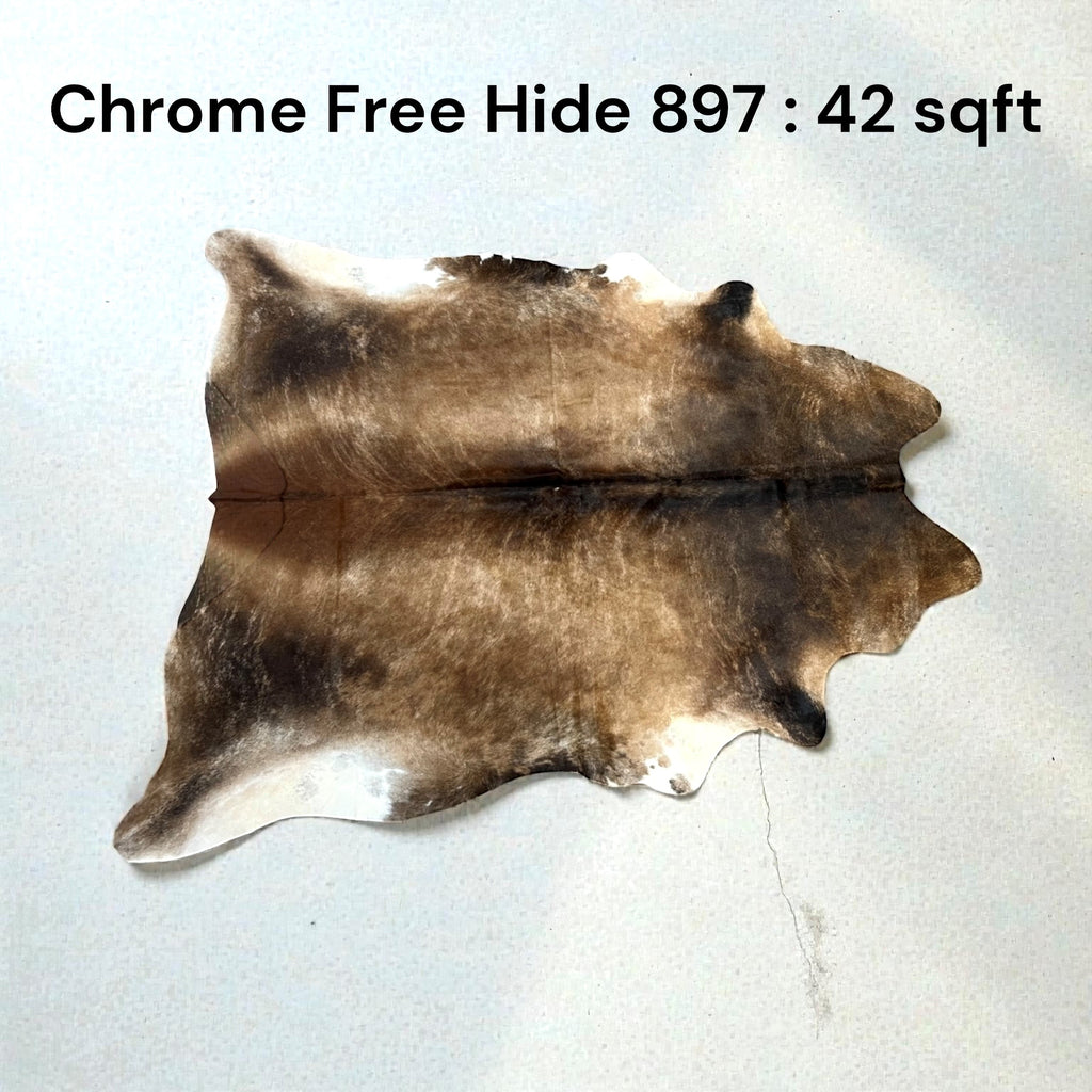 Natural Hair On Cow Hide : This Hide Is Perfect For Wall Hanging, Leather Rugs, Leather Upholstery & Leather Accessories. (Hide 897)