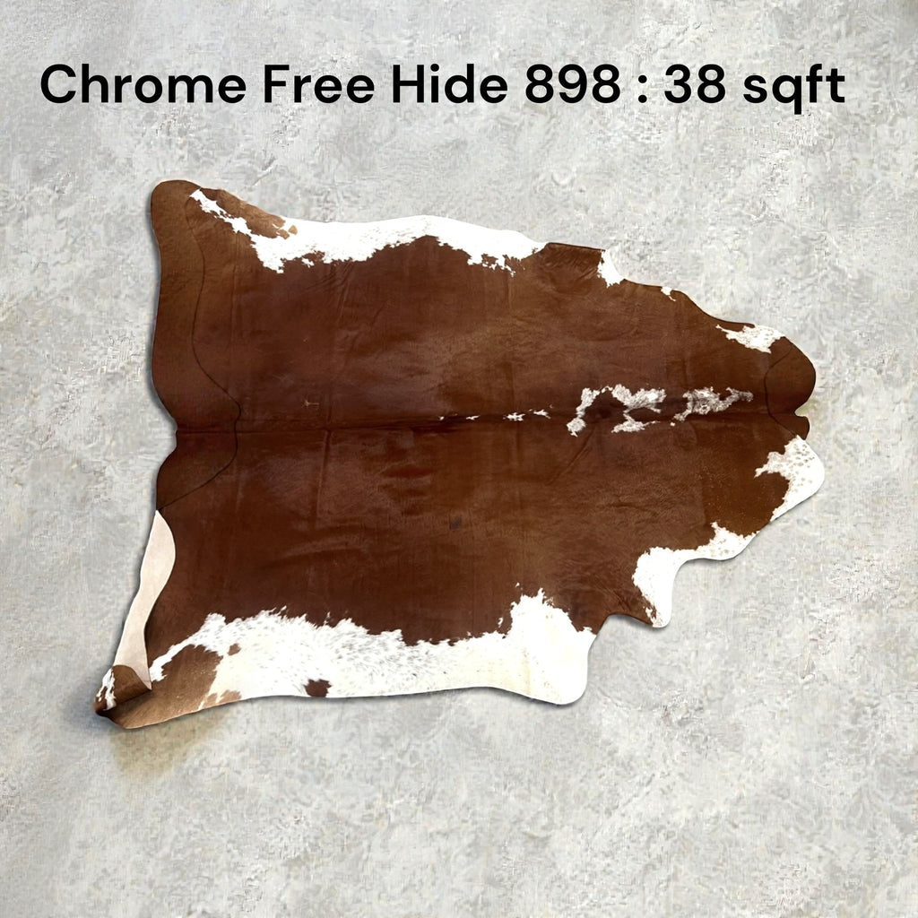 Natural Hair On Cow Hide : This Hide Is Perfect For Wall Hanging, Leather Rugs, Leather Upholstery & Leather Accessories. (Hide 898)