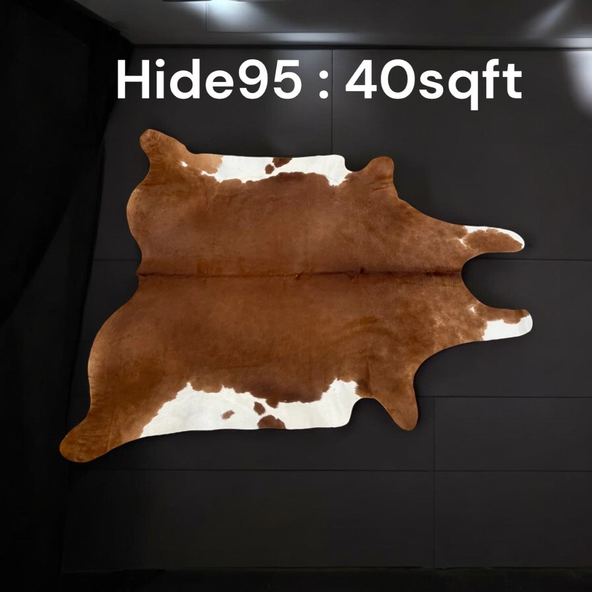 Natural Hair On Cow Hide : This Hide Is Perfect For Wall Hanging, Leather Rugs, Leather Upholstery & Leather Accessories. (Hide95)