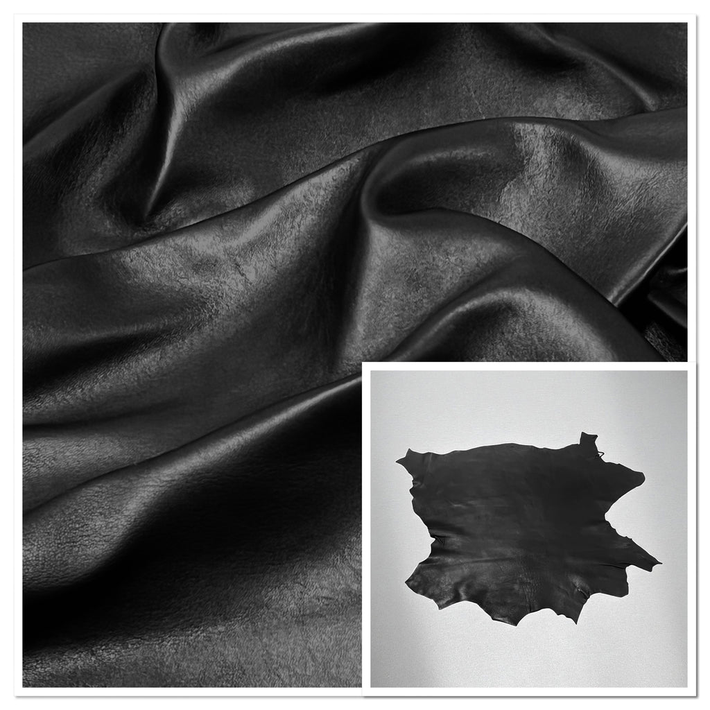 Soft Gloving Leather Black : 0.85-0.95mm Lambskin (Ex Pittards Stock) Grade-A