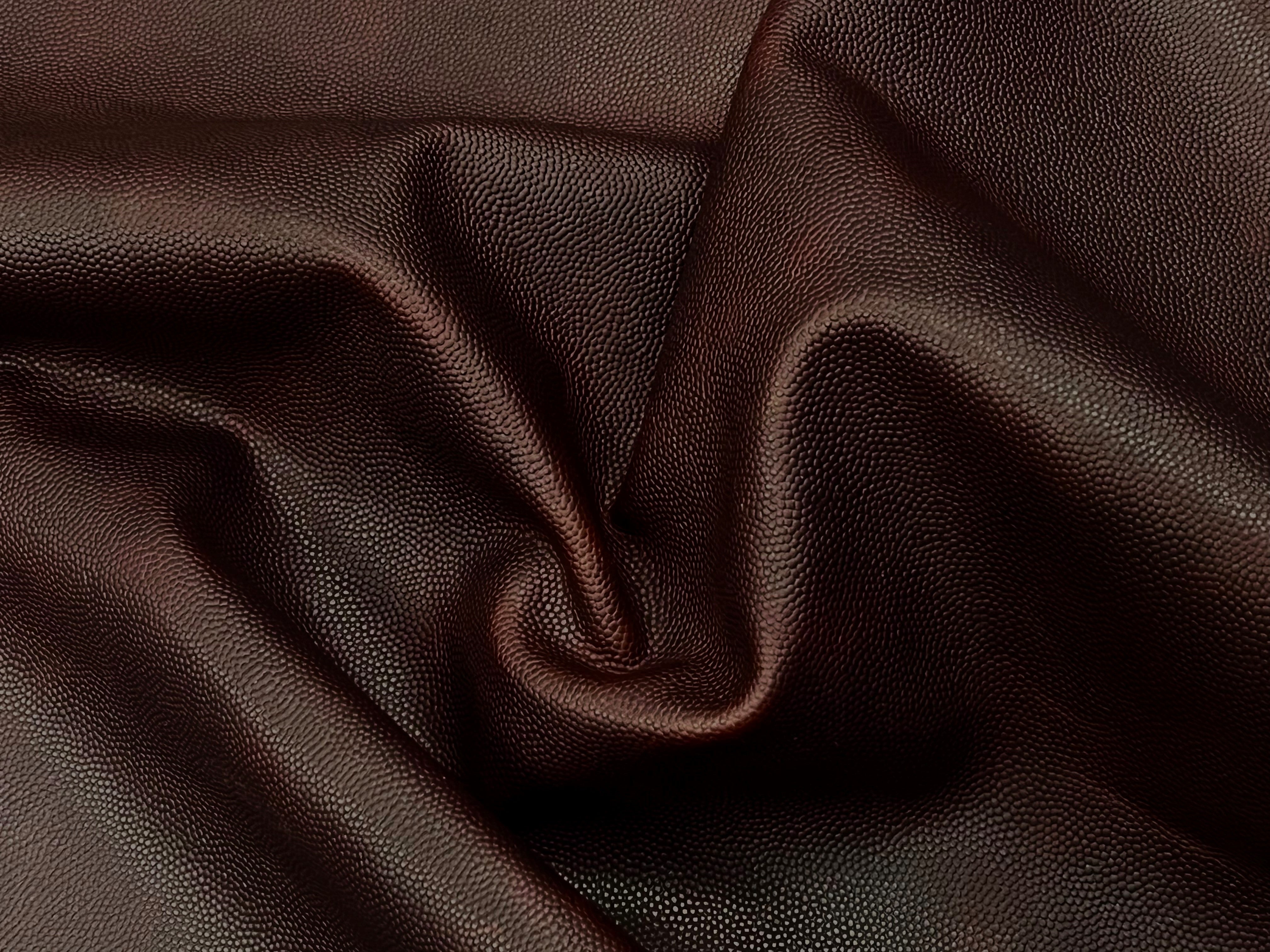 Bourbon Caramelo, Semi-Firm Printed Grain Two Toned Brown Leather Cow Side : 1.4-1.6mm (Ex Pittards Stock)