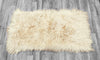 Beige Mongolian Sheepskin Plate : (120cm L x 60cm W) Perfect As Rugs & Throws or Making Cushions and Garments.