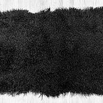 Black Mongolian Sheepskin Plate : (120cm L x 60cm W) Perfect As Rugs & Throws or Making Cushions and Garments.